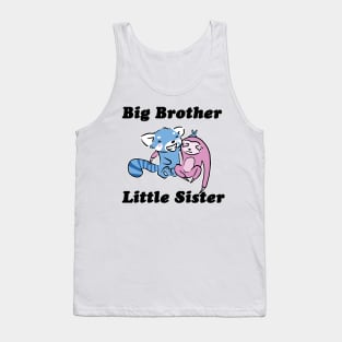 Blue Red Panda and Pink Sloth are Best Friends and Brother and Sister Tank Top